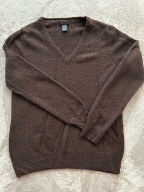 Only Mine Men’s V-Neck Sweater - Dark Brown